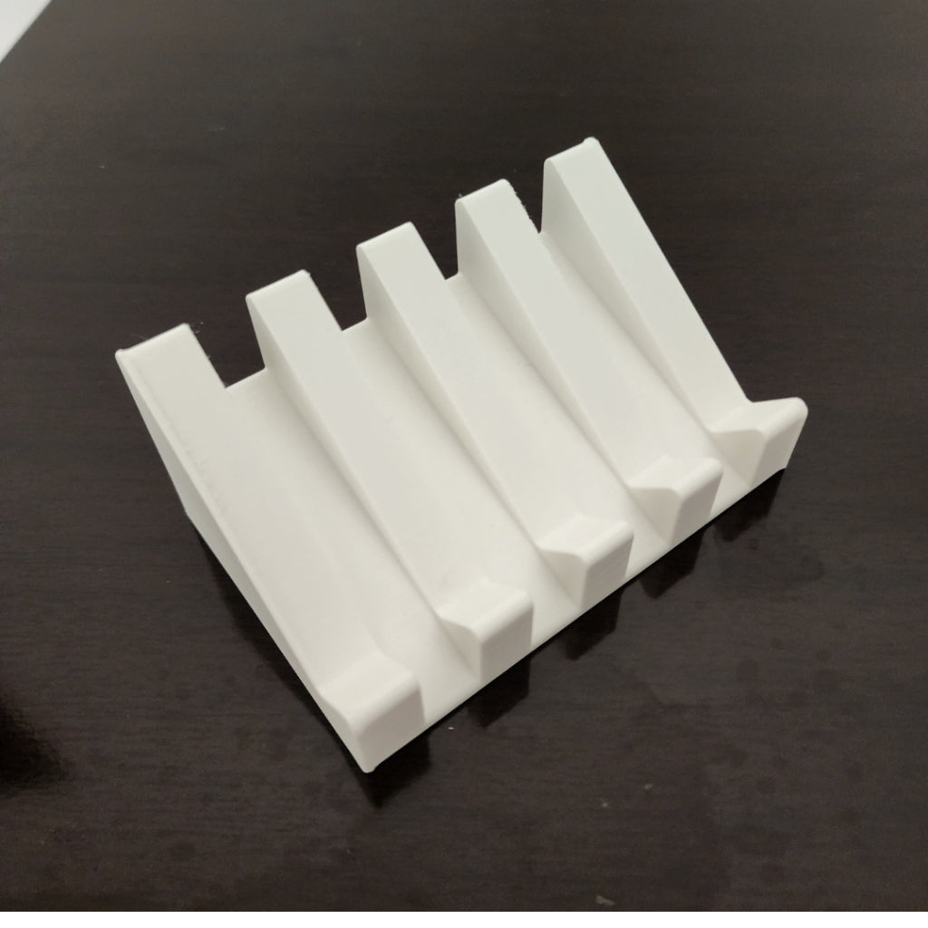 Saboneteira Inclinada para Pia com 5 Estrias - Minimalista, Elegante e Moderno para Banheiro
