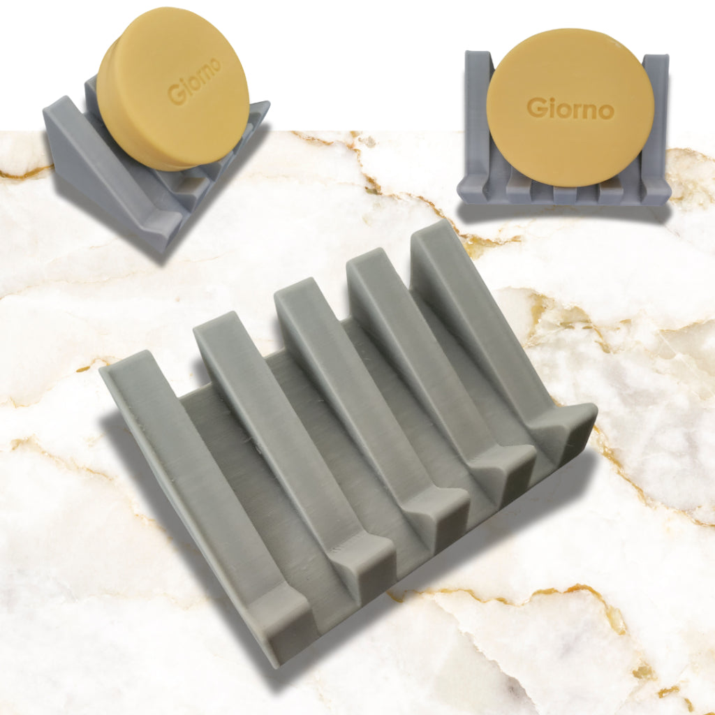 Saboneteira Inclinada para Pia com 5 Estrias - Minimalista, Elegante e Moderno para Banheiro